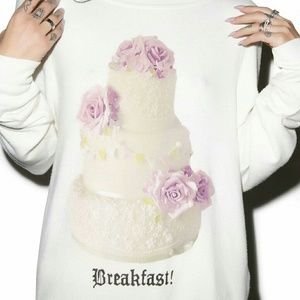 Wildfox Breakfast Wedding Cake Baggy Beach Jumper